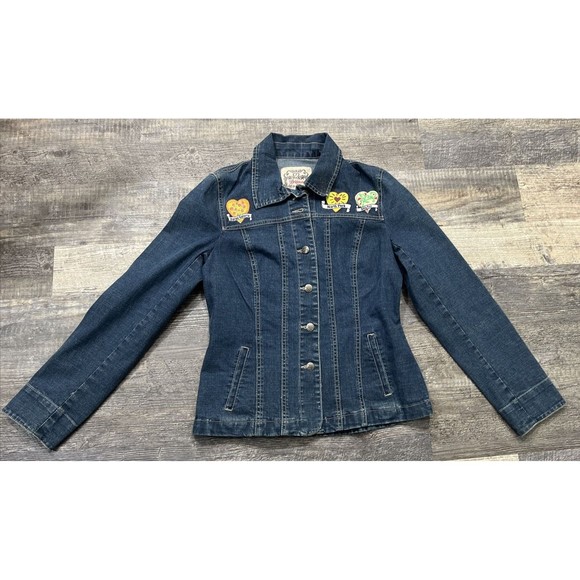 Brighton Embroidered Button Jean Follow Your Heart Denim Jacket Dallas TX Small - Picture 1 of 15
